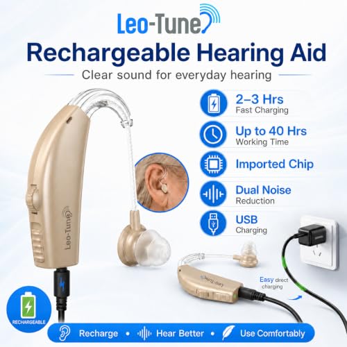 Image of LEO-TUNE 310 Hearing Aid Machine for Old Age (1 Units) | Noise Cancellation | Ear Machine |Suitable for Left or Right Ear | Volume Control | Easy to Use | Top Brand | Trusted by 5000+ Users | With Warranty (Single Ear)