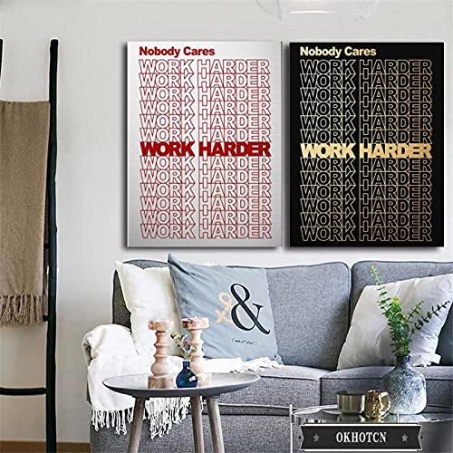 Peinture sur toile motivation au bureau affiche contemporaine pour salon 50x70cm