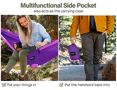 image for Kootek Camping Hammock with Net Double & Single Portable Hammocks Para