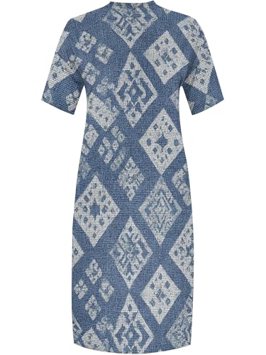 Image of SUZONANA Plus Size Denim Print Maxi Dresses for Women Casual V Neck Short Sleeve with Pockets Soft Jean Look Dress XL-6XL