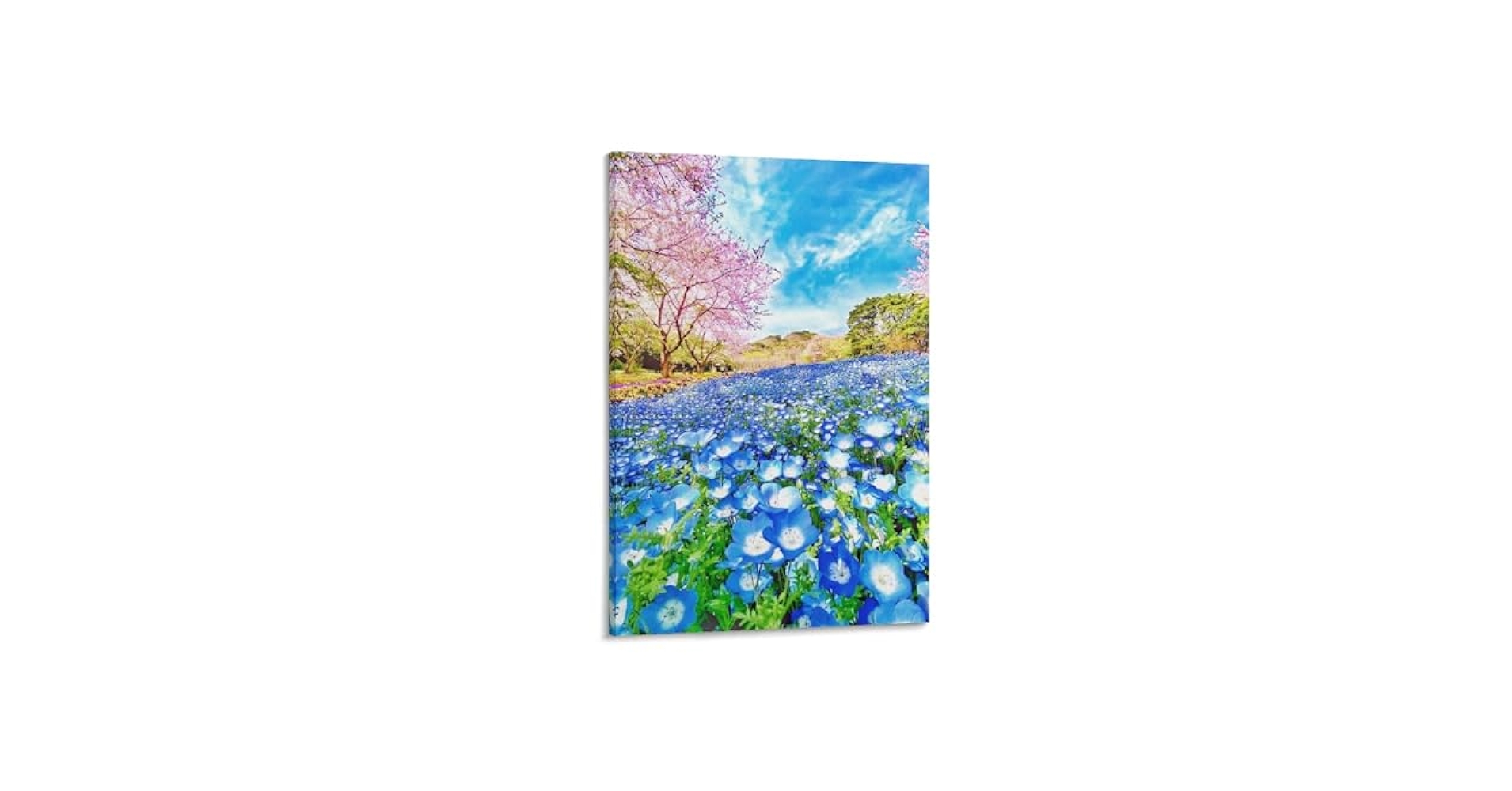 風景画/花の風景「ネモフィラ畑」油絵F3 木製フレーム付き Amazon.co.jp: モリンガ 花畑に彩られて2 F6号 受注制作 油彩画