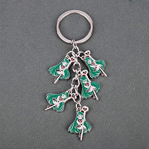 Berrysun Llaveros Cadena de Llave Anime Sailor Moon Keychain Batge Batge de 5 Llave de Llave Girls...