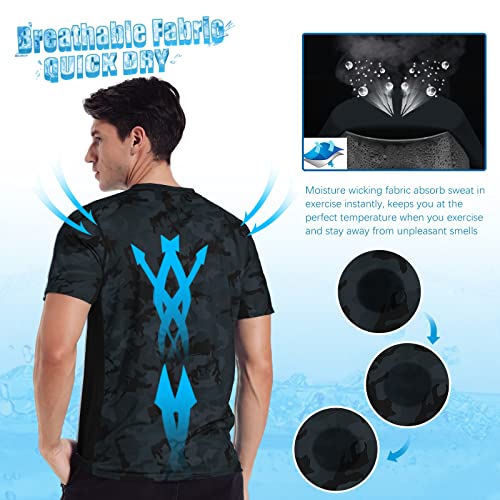 MEETYOO Men Swim, Short Sleeve UPF 50+ Sun T-Shirts4