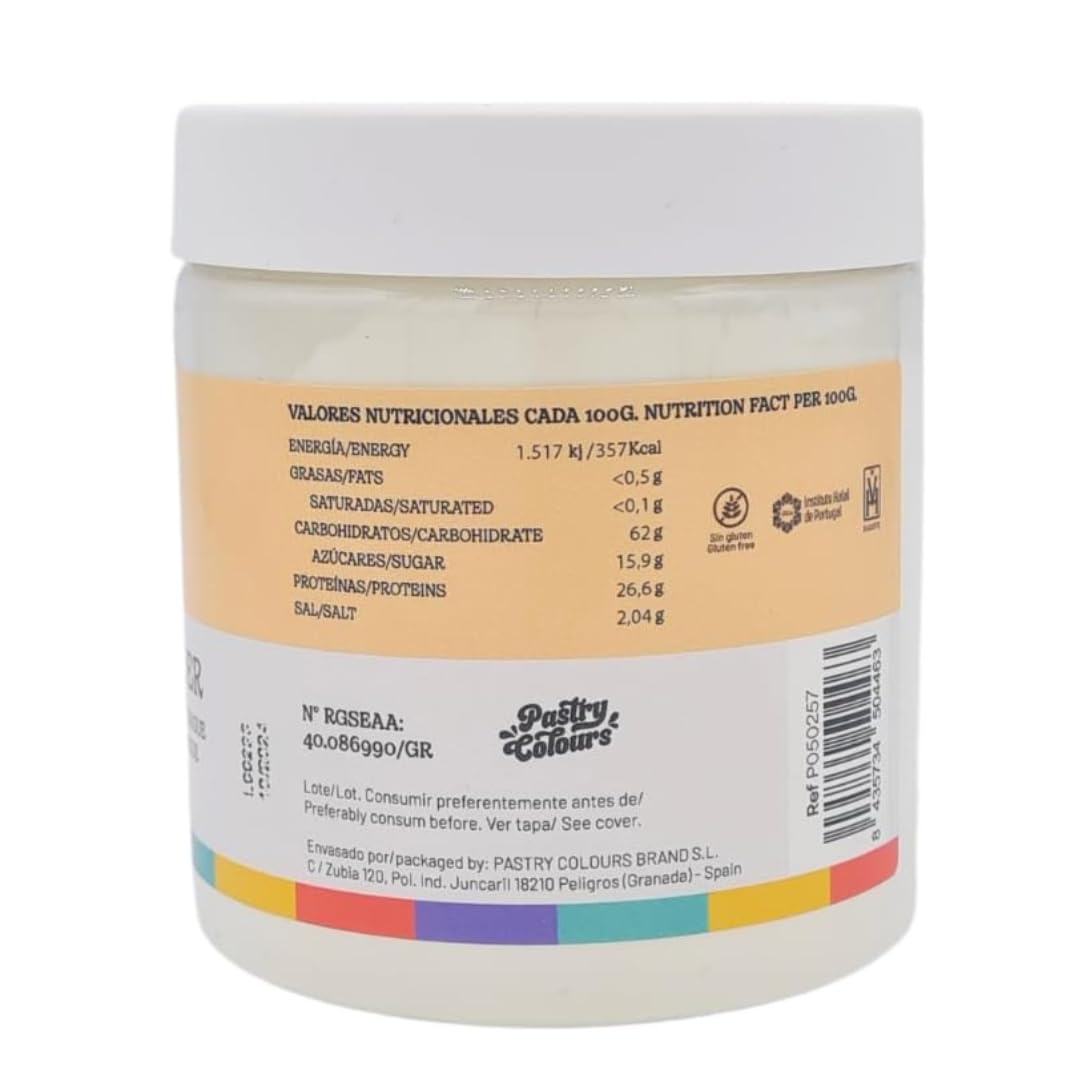 PASTRY COLOURS, Merengue en Polvo, Alto Contenido en Proteinas, sin Azúcar, Preparado para Merengue, Ideal Para Reemplazar las Claras de Huevo Crudas, 100 Gramos