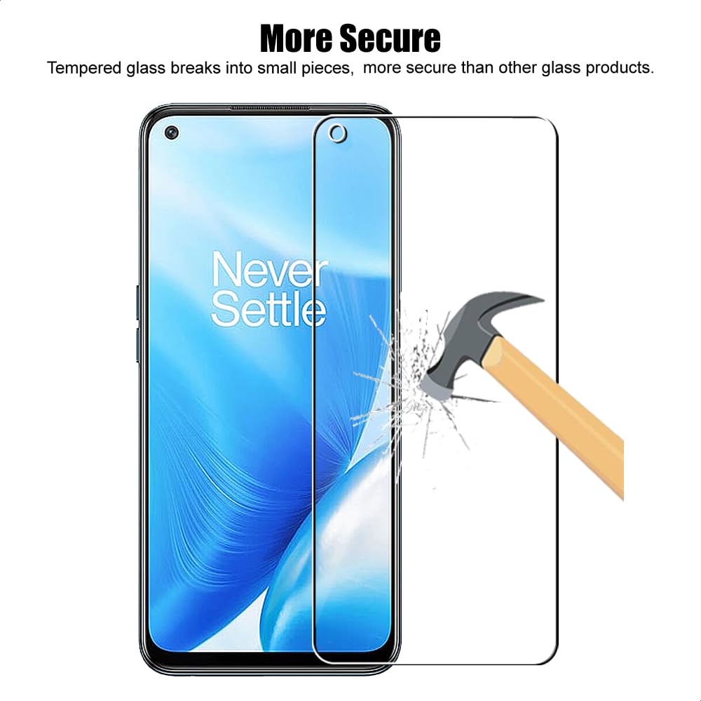 Displayschutzfolie für OnePlus Nord N200 5G Panzerglas mit Kameraobjektivschutz, Anti-Kratzer, HD Klar, 3 Stück
