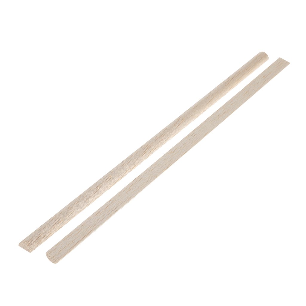 10 Set 10 Stück Holz unlackiertes Holz Handwerk Halbrund Stick Dübel Stange 11 mm