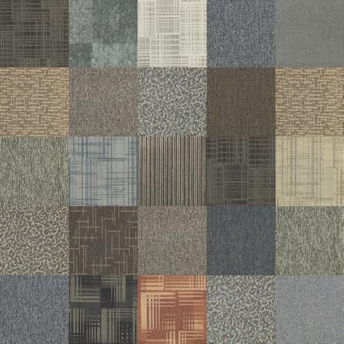4urFloor Assorted Carpet Tile 24'x24' 96sqft 24 Tiles