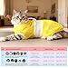 Cinf Cat Bathing Bag, Breathable Mesh Anti Scratch Adjustable Cat Grooming Bag for Nail Trimming, Bathing Soft Cat Washing Bag(Yellow) L