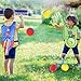 Shurhome Dodgeball Game Set Throwing Balls Game Set Includes Sticky Vests 3 Soft Balls 5 Colorful Ribbon for Toddler Throwing Game with Stuffed Balls