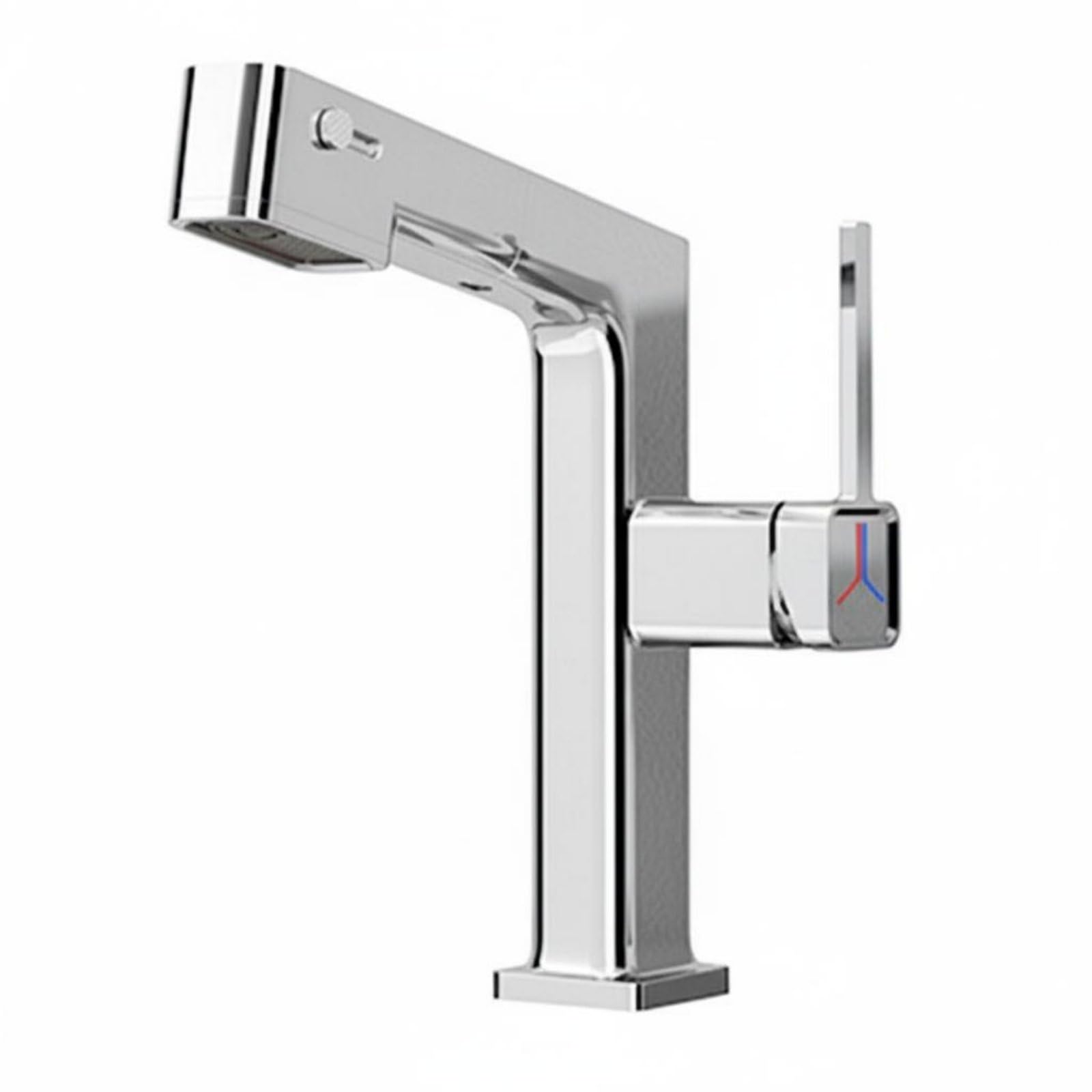 LOVIVER Grifo de Lavabo Mezclador de Lavamanos Grifo de Baño Grifería de Lavabo Cartucho Cerámico Antirretorno y Tipos de Chorro Incluido Chorro Adecuado para, Cromo