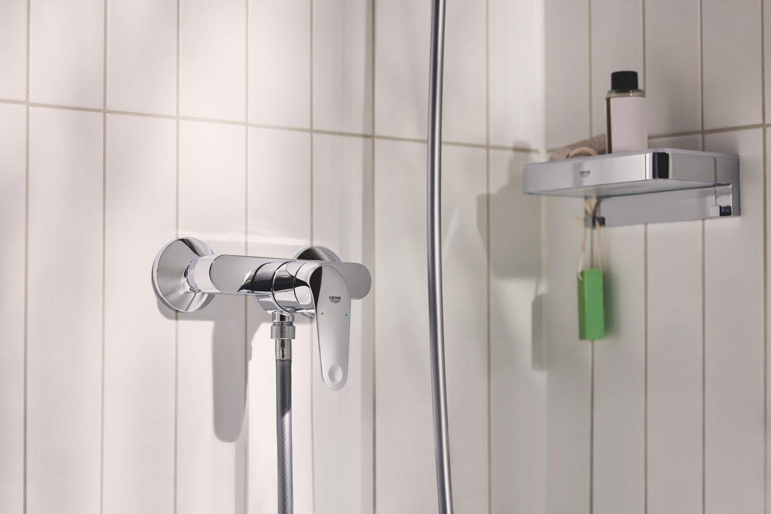 GROHE Swift QuickFix, Exposed Single-Lever Shower Mixer (Wall-Mounted, Metal Lever, 35 mm Ceramic Cartridge - Image 2