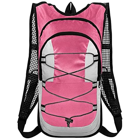 ioutdoor Bike Backpack 12L Water Resistant with Night Reflective Tape,Small Cycling Rucksack Lightweight Women Men Running Backpack for Bicycle,Riding,Marathon,Hiking (Pink) Cover