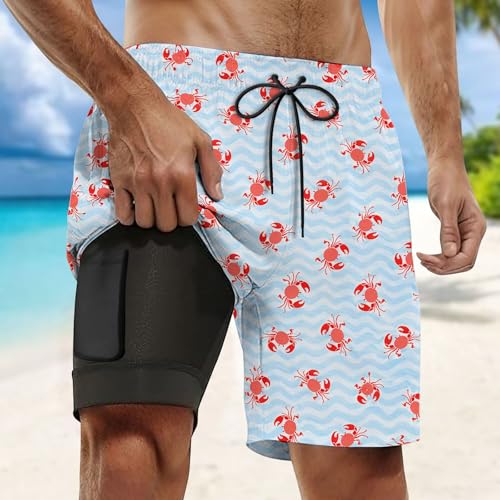 Bañador para hombre elástico con estampado 3D y secado rápido 2