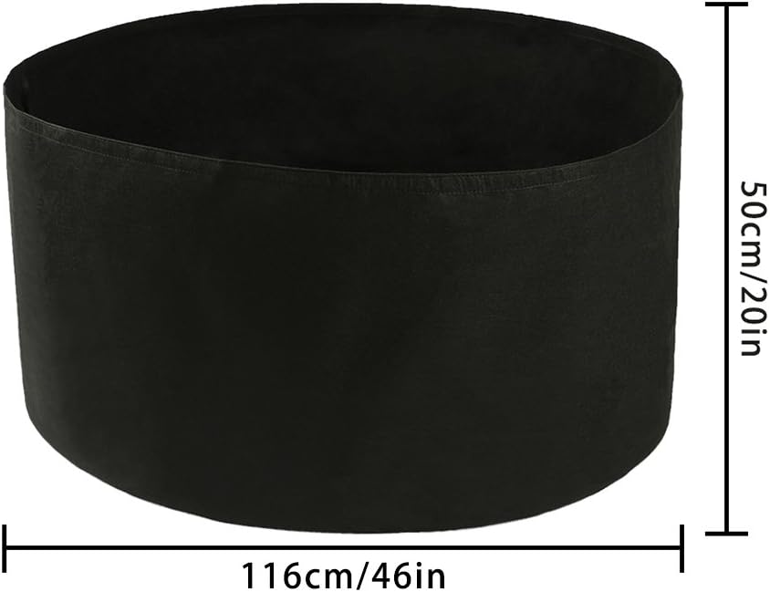 Round Plant Grow Bag, Large Fabric Aeration Pots Container, Raised Bed Bag for Herb Flower Vegetable (150 Gallon)