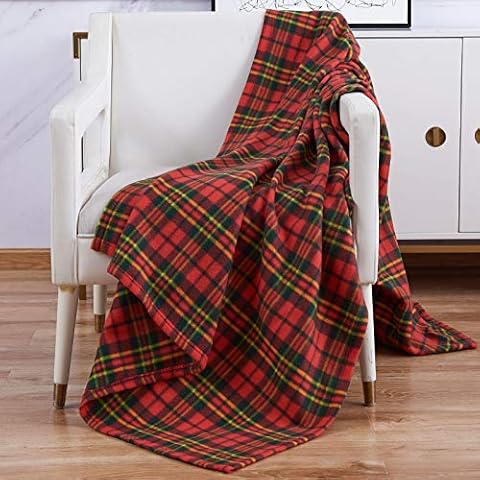 Adore Home Soft Tartan Check Fleece Throw Cover