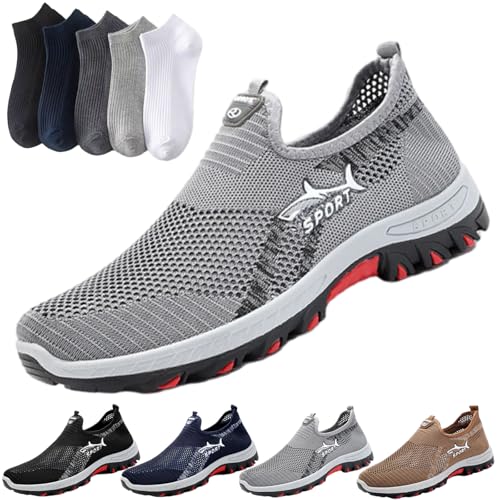 Jarv Cooling Comfort Sneaker, Soft Bottom Comfy Casual Anti-Slip Slip On Summer, Breathable Walking Mesh Shoes for Men