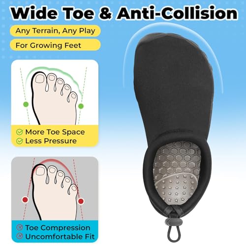 Image of Mishansha Kids Water Shoes Quick-Dry Wide Toe Box Non-Slip Barefoot Shoes Beach Pool Swim Shoes