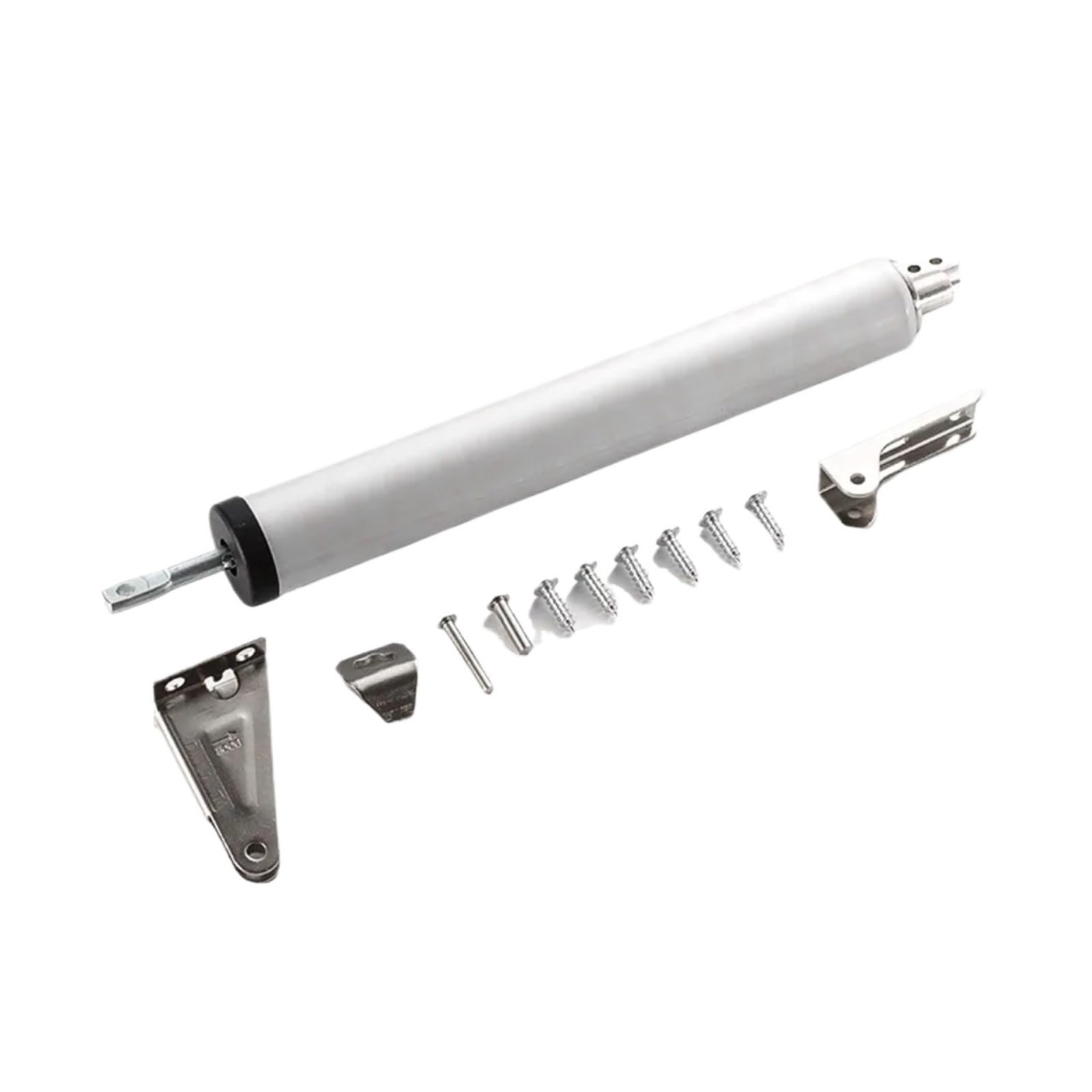 SWENEEN Automatic Door Closer 35Kg Aluminum Alloy Soft Closing Adjustable Gas Spring 100 Degree Positioning Stop Door Hardware Easy For Home Commercial Use (Silver),Silver