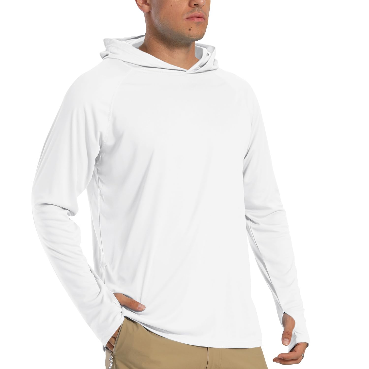 TACVASEN Herren UV-Schutz Hoodie Kapuzenpullover UPF 50+ Langarm Shirt mit Daumenloch
