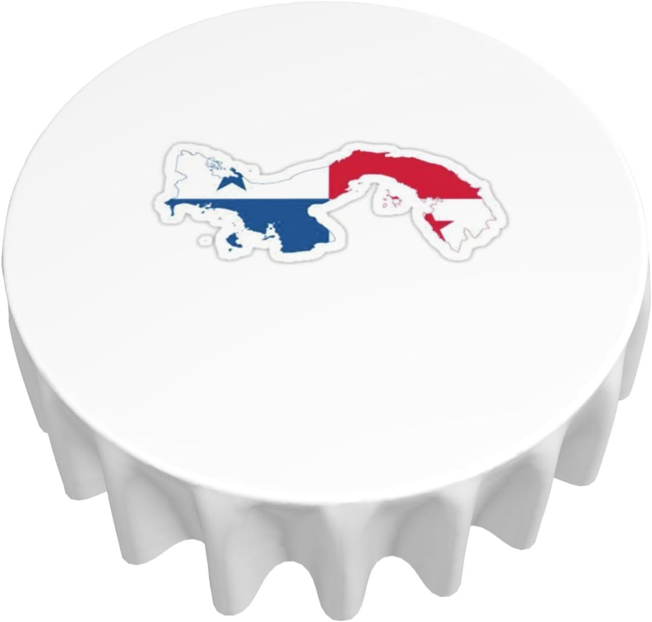 Panama Flag Map Print Wrinkle Free Dining Table Cover for Birthday Party Farmhouse Tablecloths Up to 60 x 60 Inches