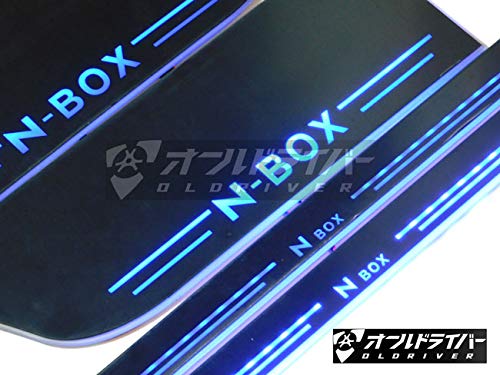 Amazon | N-BOX JF系 新型 LED スカッフプレート 青 NBOX 流れる
