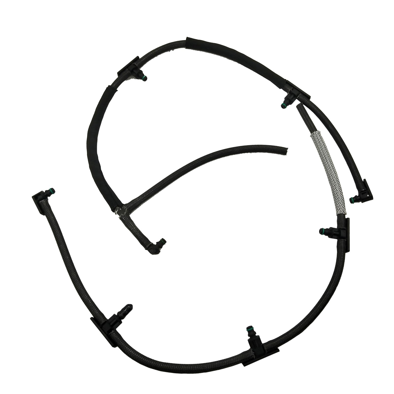 Diesel Fuel Injector Return Line Kit Assembly Left & Right Compatible with 2004.5-2010 Duramax 6.6L LLY LBZ LMM 2004-2010 Silverado 2500HD 3500HD Sierra 2500HD 3500HD Replace 904-123, 904-122