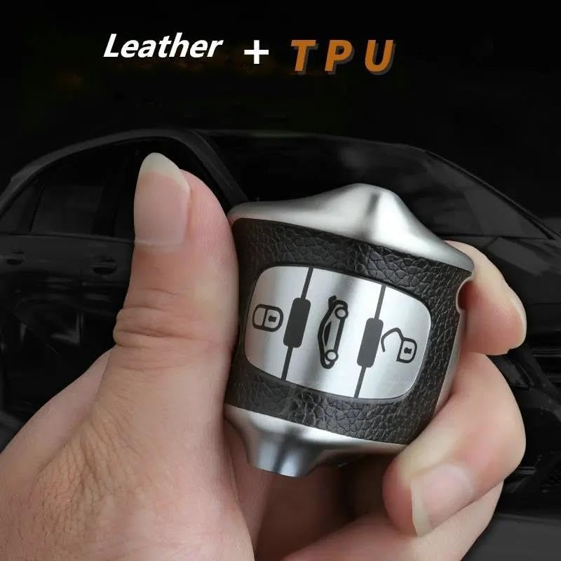 Coque de protection pour clé Citroën C2 C3 C4 en TPU cuir vert à 2 boutons