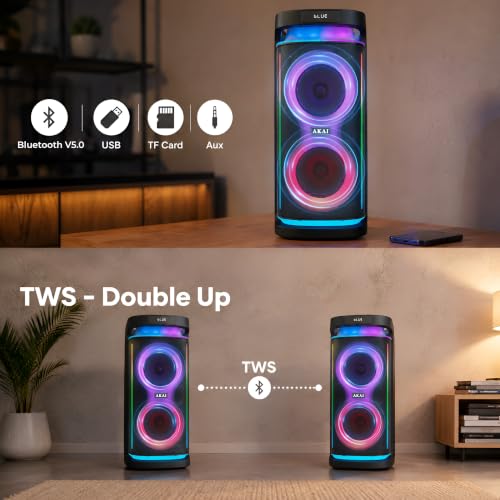AKAI Store AKAI Partybox PM-160P Turbo 160W Bluetooth Speaker - Image 3