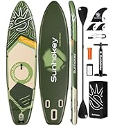 SUNHOKEY 11'×34'' Extra Wide Inflatable Paddle Board with Seam Welded Technology, Stand Up Paddle...