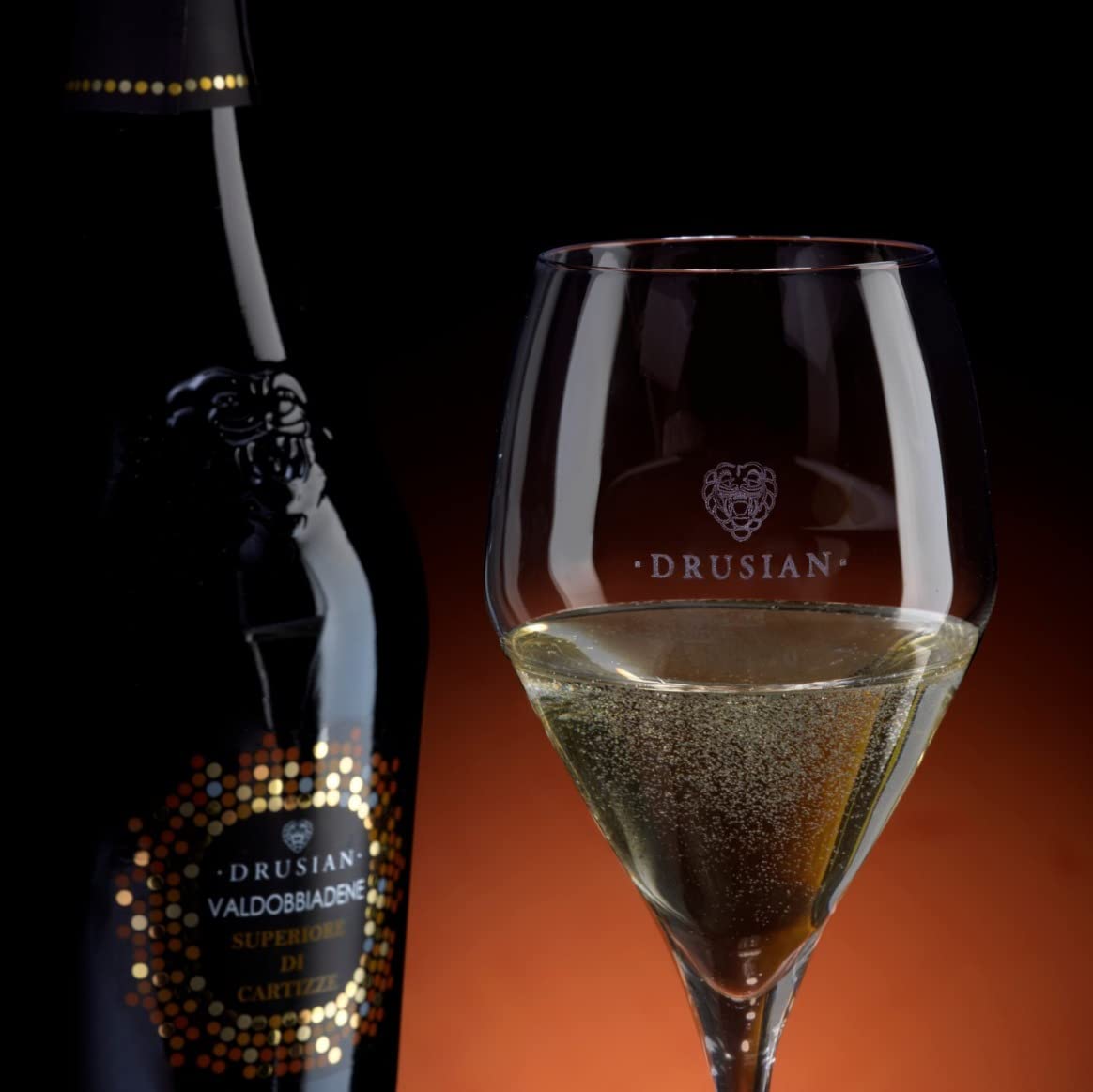 Drusian Cartizze Valdobbiadene Superiore DOCG Spumante Dry – Prosecco 100% Glera, Metodo Charmat, Perlage Fine, Ideale con Dessert e Dolci Tradizionali – 0,75l 11,5% vol. (6 bottiglie)