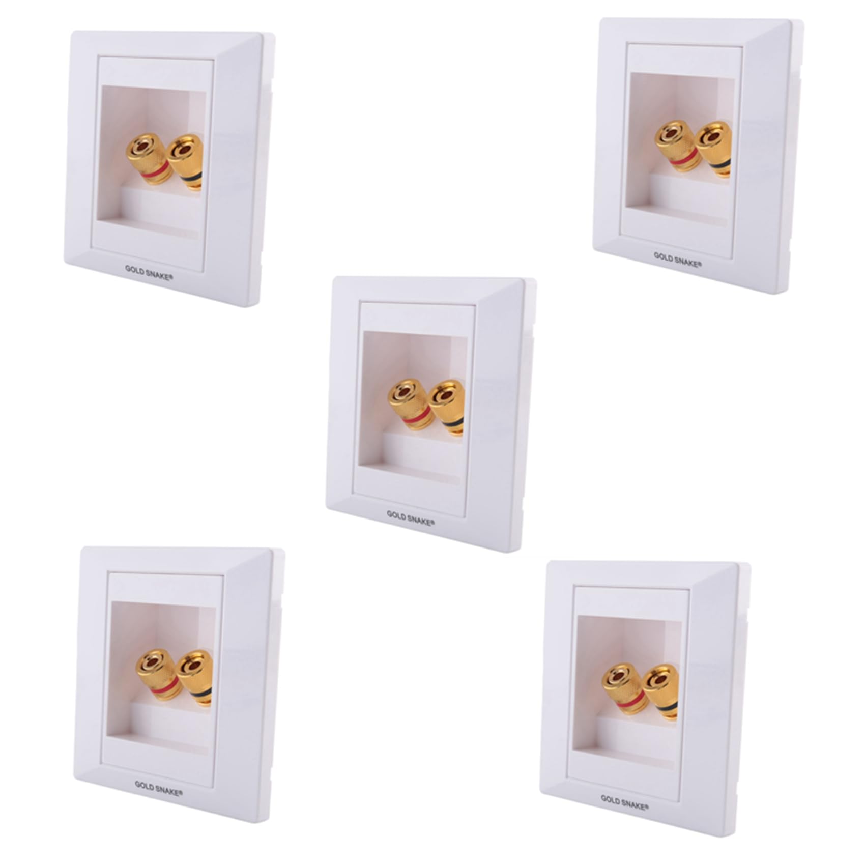 Jnchdghwa White 5X Wall Socket Connection Port With 2 Jack Speaker