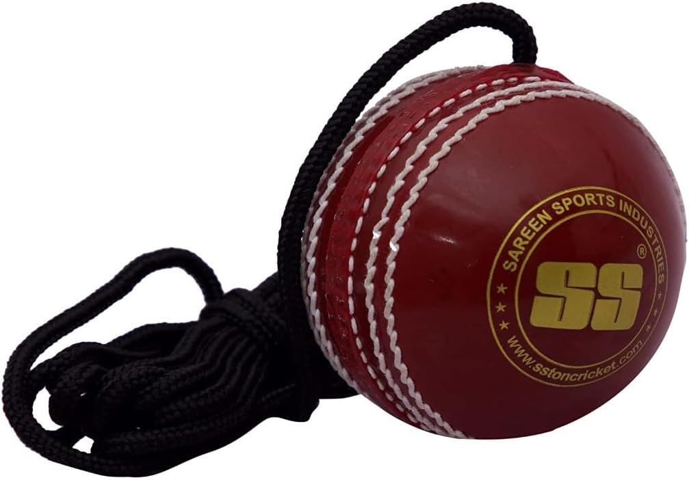 SS Hanging Ball for Bat Knocking and Practice with Reaction String (Threaded Seam)