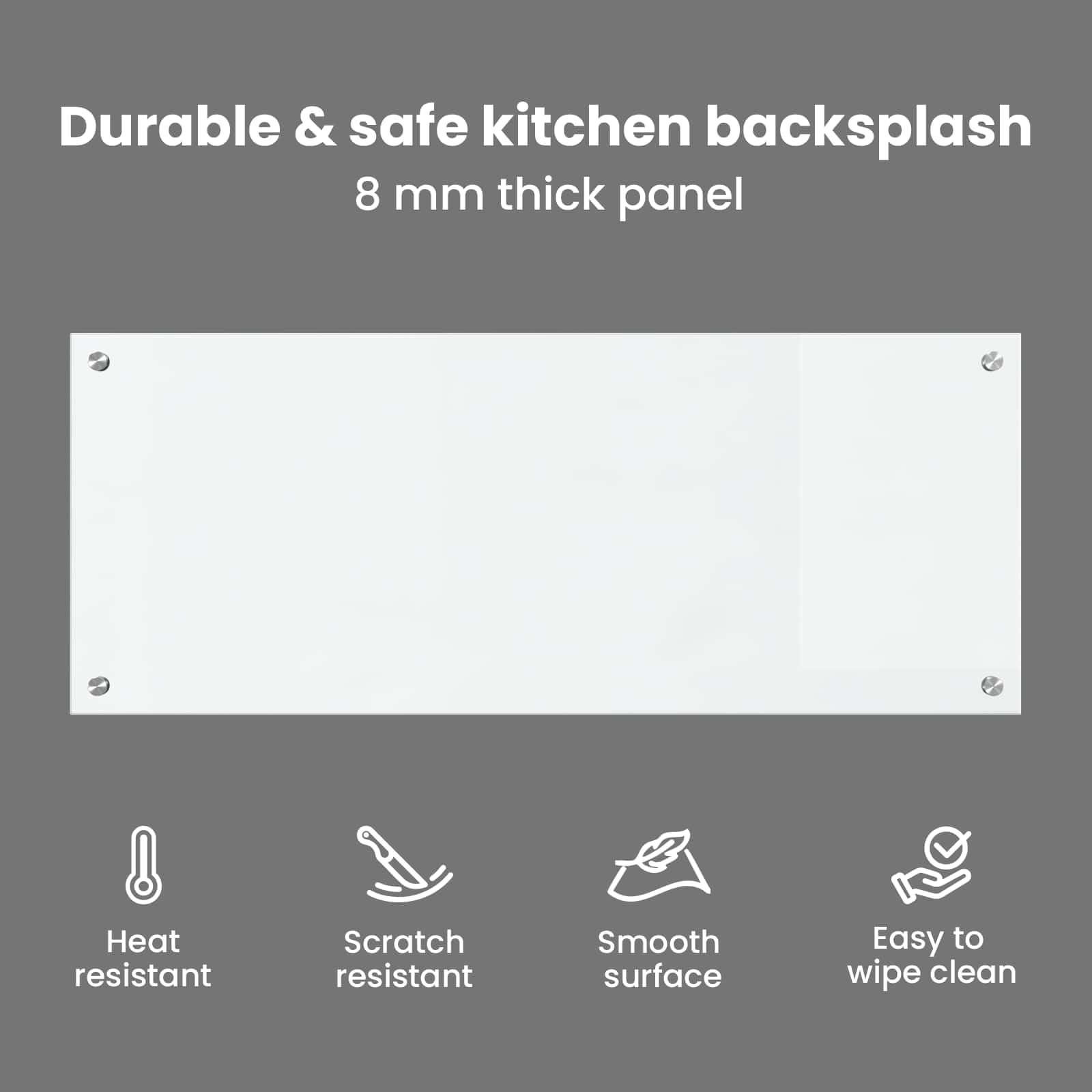 vidaXL Schienale da Cucina Trasparente 100 x 40 cm Vetro temperato, Design da Cucina alla Moda: Schienale in Vetro, Parete Resistente al Calore, estetica Moderna per la ristrutturazione