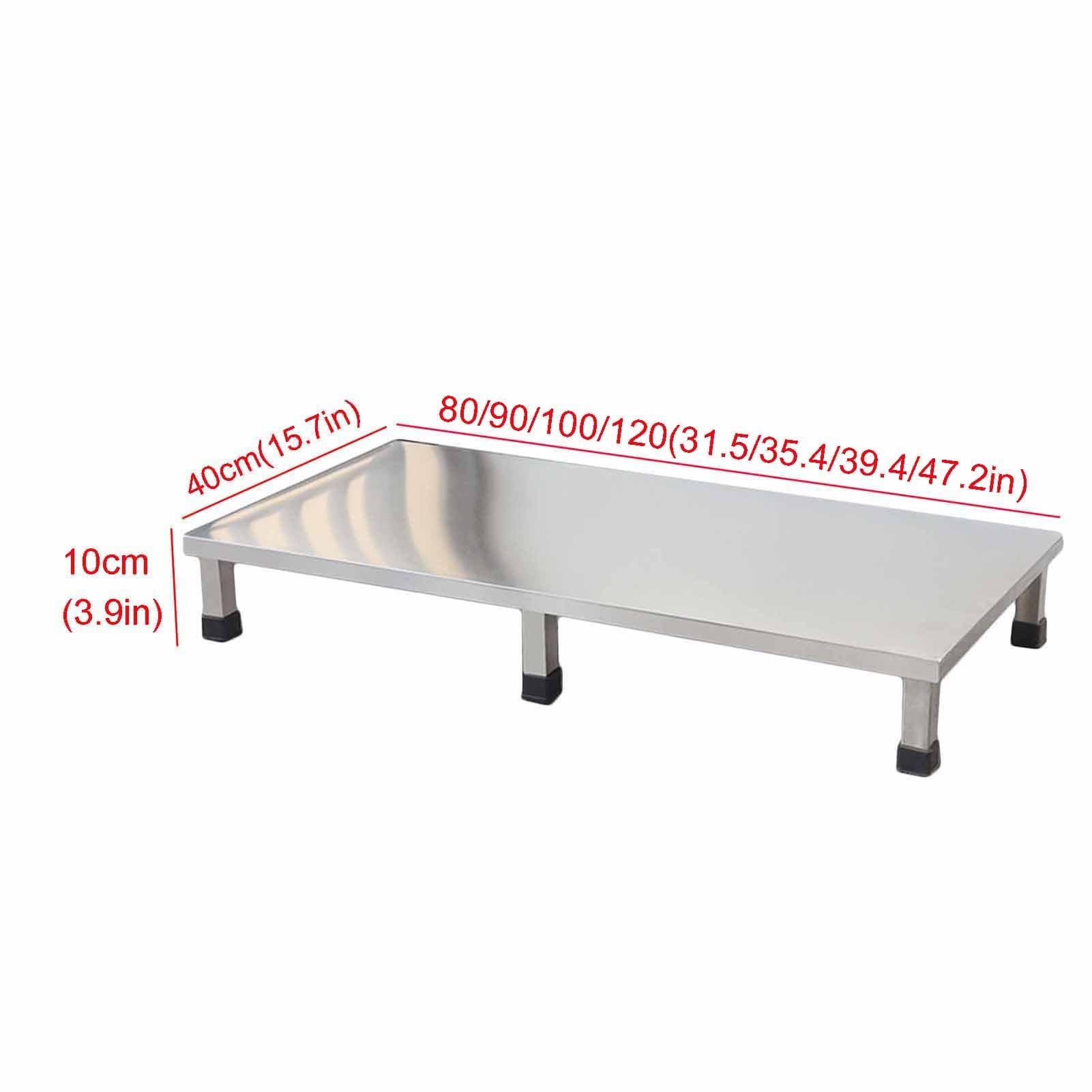 Inless - Bandeja para refrirador de acero para lavadora, base elevada para varios pelajes y electrodomésticos, no requiere montaje (tamaño: 90 x 40 x 10 cm)
