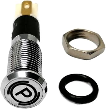 1PC Metal Indicator Light, 8mm C8 Car Dashboard Silver Shell, 12v Led with Solder FootWhite Silver Shell