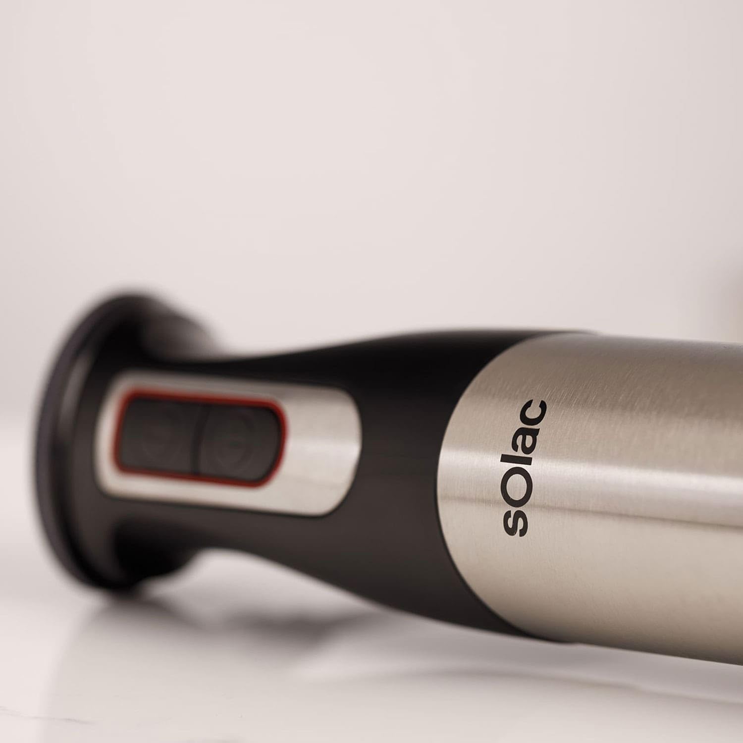 SOLAC ProChef 1200 - Batidora de mano y accesorios 1200 W - Funcin turbo - Cuchilla y pie de acero inoxidable - Gris, negro y rojo
