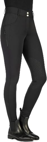 HKM ARI Mid Rise Rod. Silicona Pantalones de Montar para Mujer Beige 40