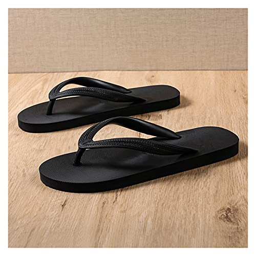 MTFBQ Bathroom Flip Flops for Men Soft Unisex Slippers Quick Drying, Anti-Slip Shower Spa Bath Pool Gym Beach Slides Flip Flop Open Toe Comfortable Soft Sandals Shoes (Color : Black, Size : EUR36)