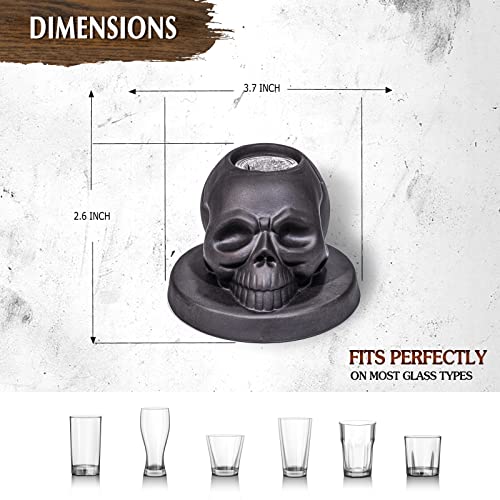 Cocktail Smoker Kit With 4 Flavors Wood Chips - Bourbon, Whiskey, Drink Smoker Infuser Kit, Old Fashioned Smoker Kit - Birthday Bourbon Whiskey Gifts For Men, Dad, Husband - Distressed Ceramic - Black #TOP4