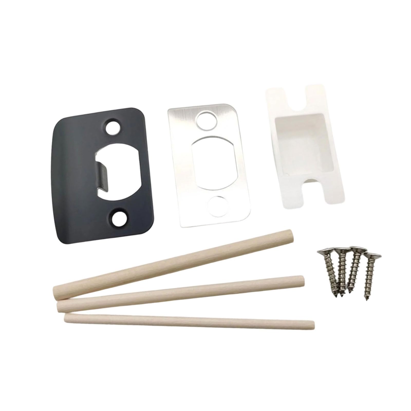 Tsophreniq Black Multipurpose Residential Security Strikers Standard Sturdy Door Strikes Plate Fix Door Latches Close Daily Casual Use Hardware