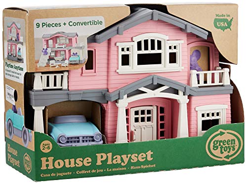 Green Toys PHSP-1347 Puppenhaus Set, Pink – Bild 4