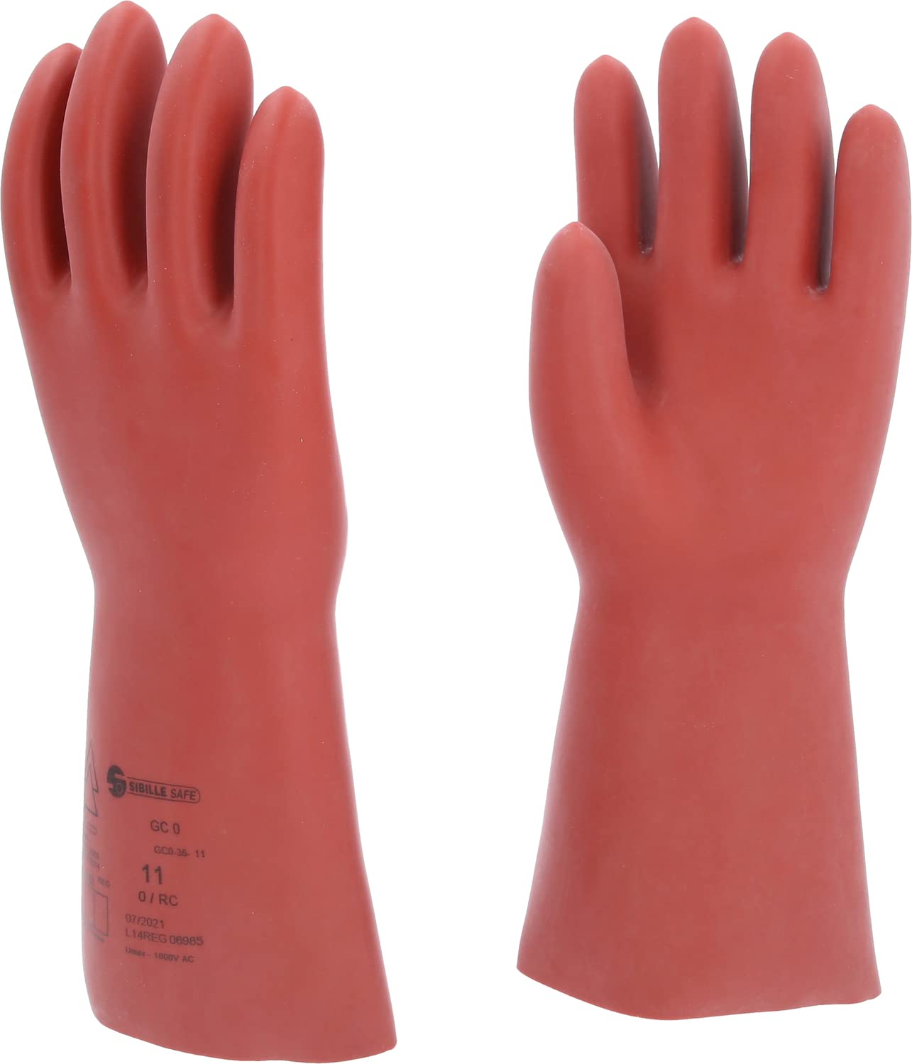 KS Tools 117.0070 Elektriker-Schutzhandschuh mit mechanischem Schutz | Größe 11 | Klasse 0 [1000 V] | rot