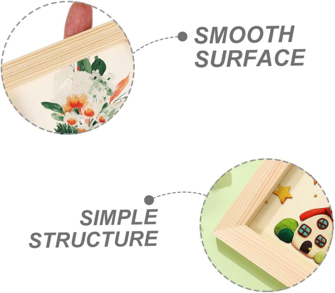 5pcs DIY Painting Wooden Picture Frames 20x20cm Lightweight Craft Photo Frames for Art Projects and Wall Display