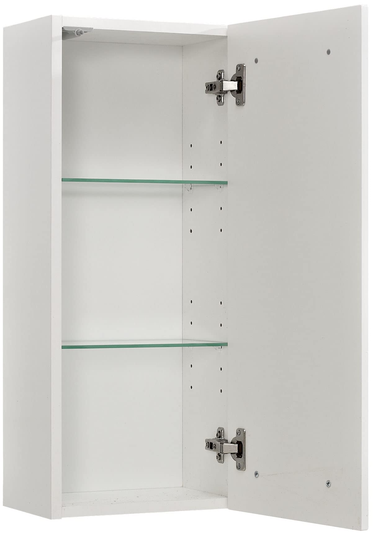 Pelipal Badezimmer Hängeschrank Quickset 376 in Weiß Hochglanz, 30 cm breit | Bad Wandschrank mit 1 Tür und 2 Glas-Einlegeböden