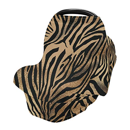 Nursing Cover Breastfeeding Scarf Brown Zebra Print - Baby Car Seat Covers, Infant Stroller Cover, Carseat Canopy for Girls and Boys(10oec)