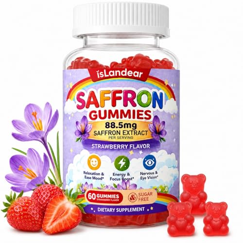 Saffron Gummies for Kids & Adults for Calm Mood Focus & Daily Wellness