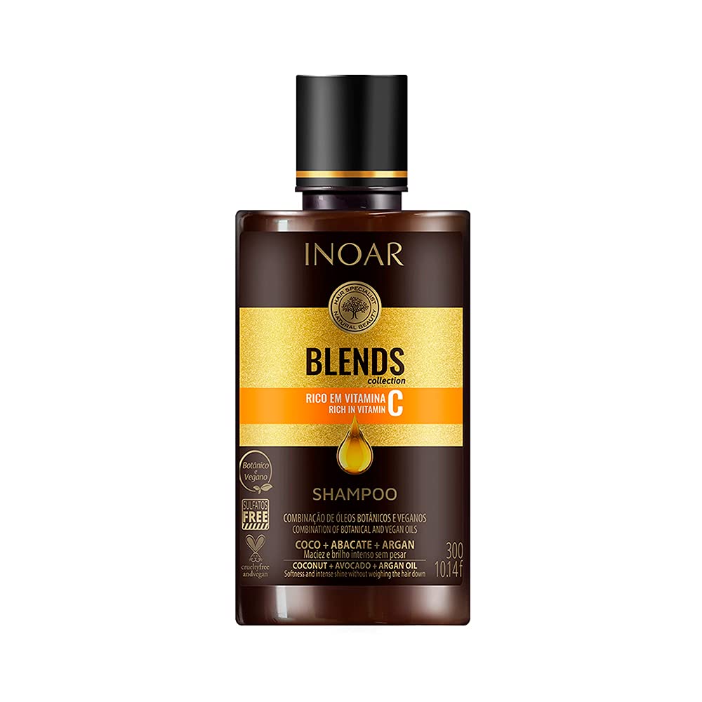 INOARLinha Blends - Shampoo Maciez e Brilho Intenso 300 Ml - (Blends Collection - Softness and Intense Shine Shampoo 10.14 Fl Oz)