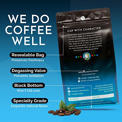 Well-Bean Coffee Better Half Light Roast 12 oz Grano miniatura 5