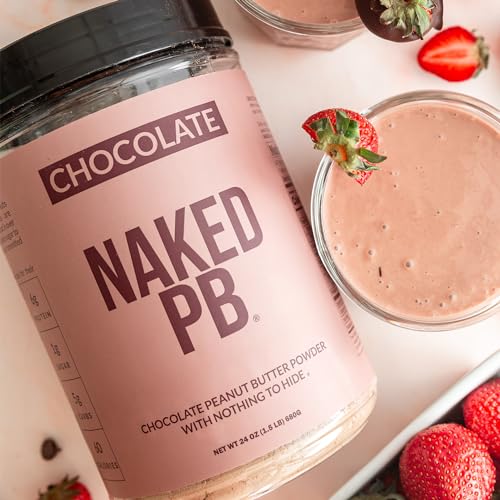 Chocolate Peanut Butter from US Farms, Only 4 Ingredients - Roasted Peanuts, Cocoa, Sea Salt, and Sugar - Vegan, 47 Servings - NAKED PB - Thumbnail 7
