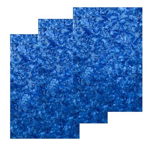 Image of TOEPODO Pearl Mineral Crystal Acrylic Sheets 1 /8 Thick Cast Acrylic Opaque Plastic Panels for Laser Cutting Crafting DIY Home /Festival Decore (3,Blue, 8x12 Inch)